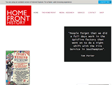 Tablet Screenshot of homefronthistory.com